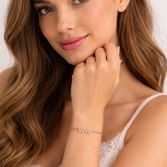 Jewelry - NWT Natural Diamond Love Bracelet